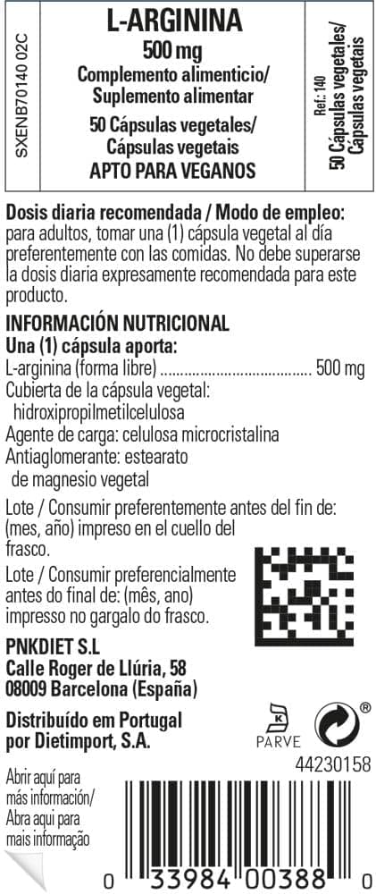 Thumbnail 3 de Solgar L-arginina 500 Mg Cápsulas Vegetales 50