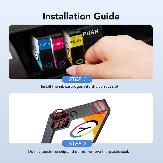 Detalle de 962XL Ink Cartridges Combo Pack (Compatible Replacement for HP 962XL) — 4-Pack Black/Cyan/Magenta/Yellow