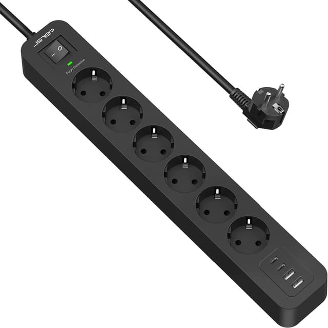 Detalle de JSVER Ciabatta 3680W 6 vie con USB C e A