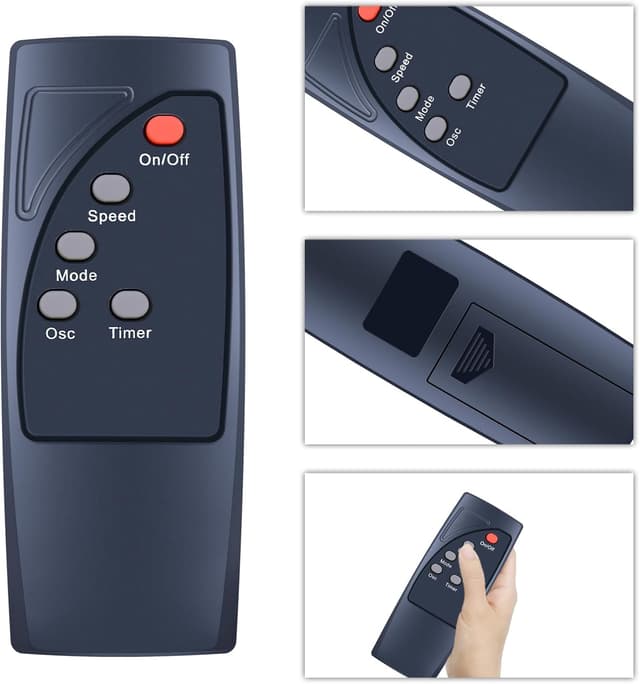 Detalle 2 de TCNOUMT Replacement Remote Control for Basics 16-inch Pedestal Floor Fan (FS40-10BR)