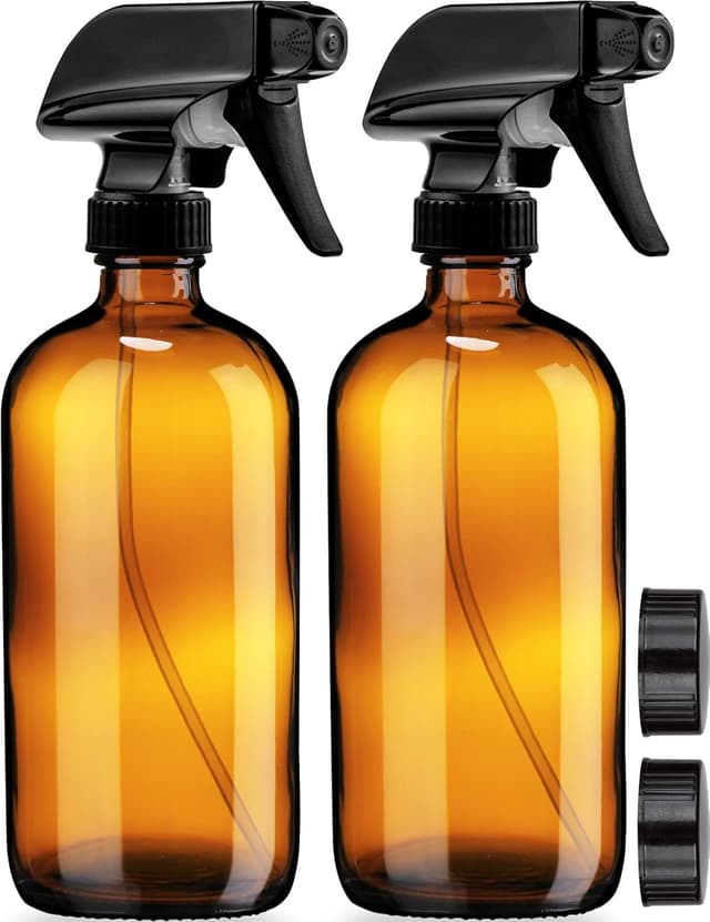 Detalle de Sally's Organics 16oz Amber Glass Spray Bottle pack