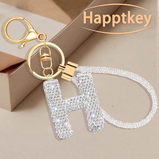 Thumbnail 2 de Schlüsselanhänger Initial A Silber Strass