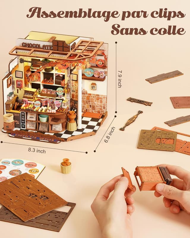 Thumbnail 2 de Rolife La chocolaterie Henry's 330 pièces maquette en bois 🧩
