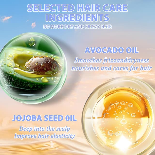 Detalle de Tgideas Hair Oil Spray Leave-In Conditioning Oil with Jojoba and Shea Butter (clear spray for dry, curly hair)