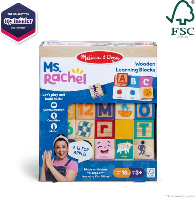 Detalle de Melissa & Doug Ms. Rachel blocks 18+ months