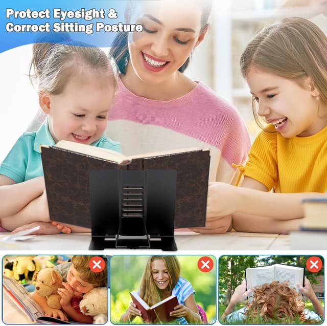 Thumbnail 6 de Adjustable Metal Book Stand 20×16×19cm