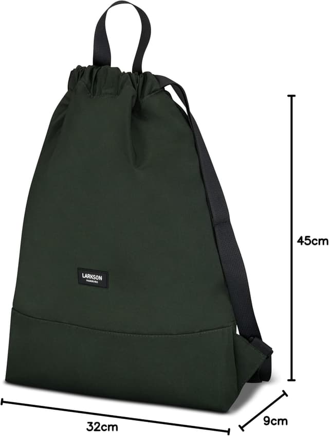 Thumbnail 6 de LARKSON No 7 sac à cordon de sport vert (femme & homme) avec poche intérieure et pour ordinateur jusqu’à 16 pouces