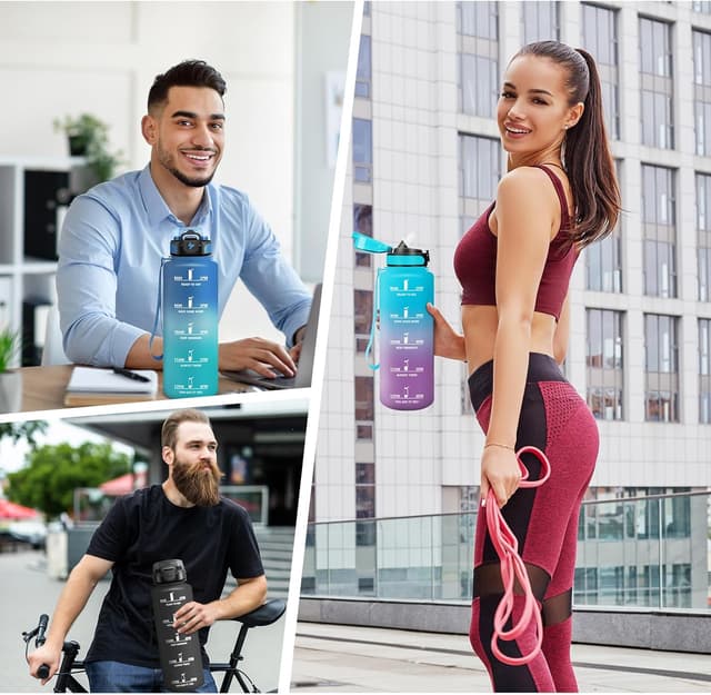 Thumbnail 6 de Motswedi borraccia 1500 ml motivazionale senza BPA con cannuccia