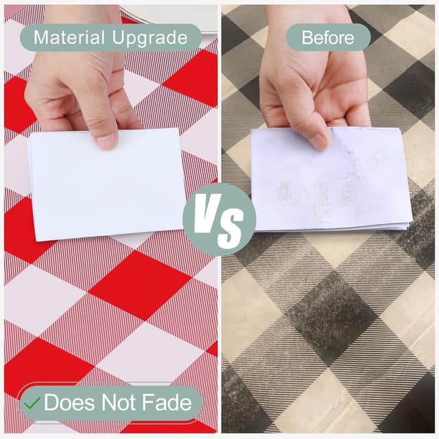 Thumbnail 2 de misaya Rectangle Waterproof Vinyl Table Cloth (60" x 120") with Buffalo Flannel Backing