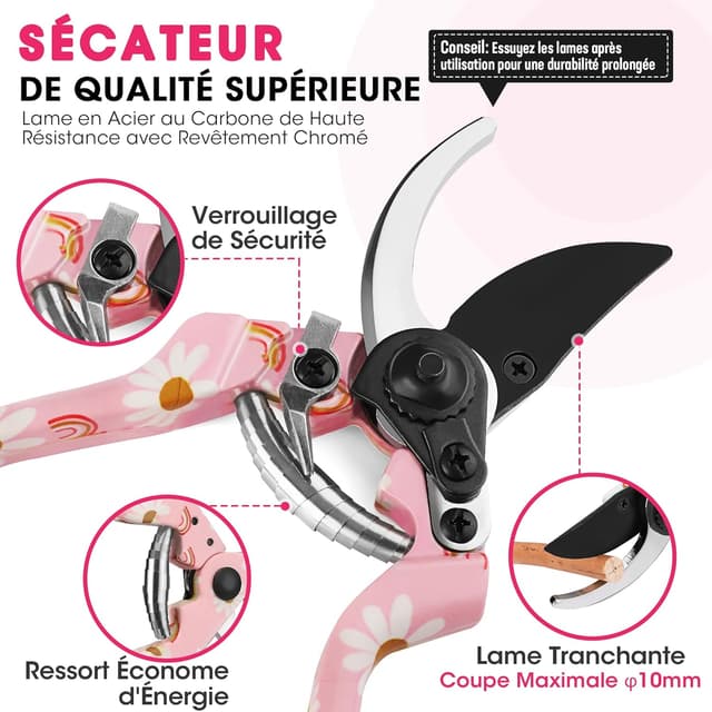 Thumbnail 5 de WORKPRO Ensemble d'outils jardin 4 pièces, inox