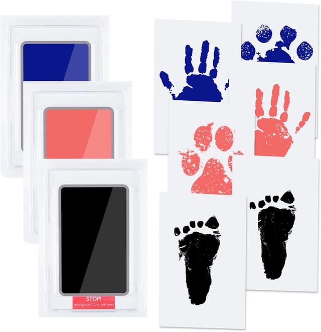 Detalle de Set impronte neonato 9 pezzi 3 colori