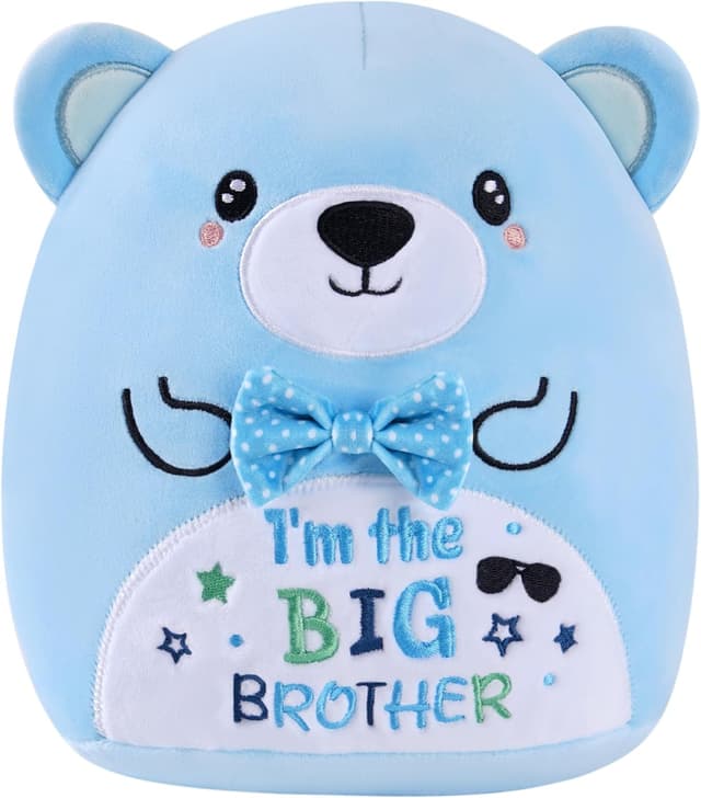 Detalle de CozDazz Big Brother Bear 8-inch Blue Plush Teddy (I’m the Big Brother) stuffed gift