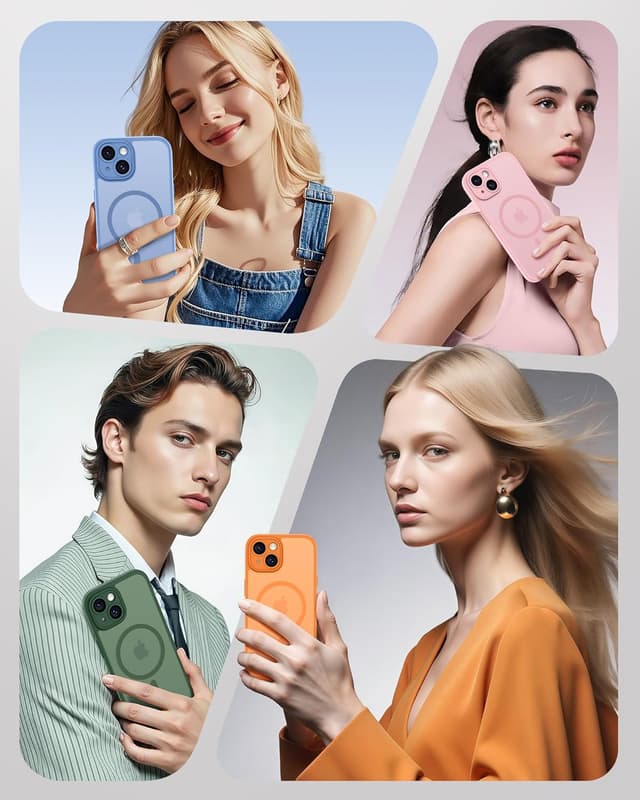 Thumbnail 6 de TOCOL Magnetic MagSafe Case for iPhone 14 (6.1-inch) – Light Blue, Matte Translucent with Full Camera Protection