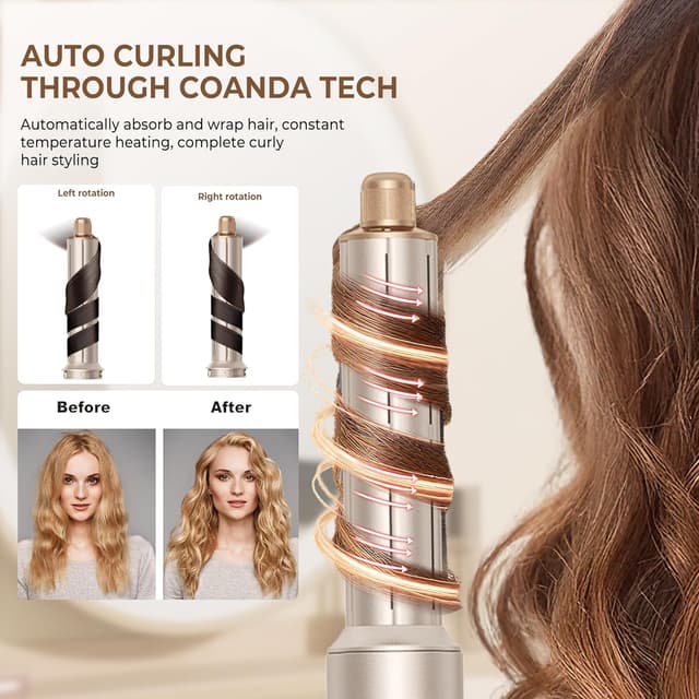 Detalle 2 de UKLISS Hair Dryer Brush 8-in-1, 1400W hair styler ๐โ