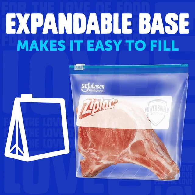 Thumbnail 5 de Ziploc Quart Slider Freezer Bags 136ct