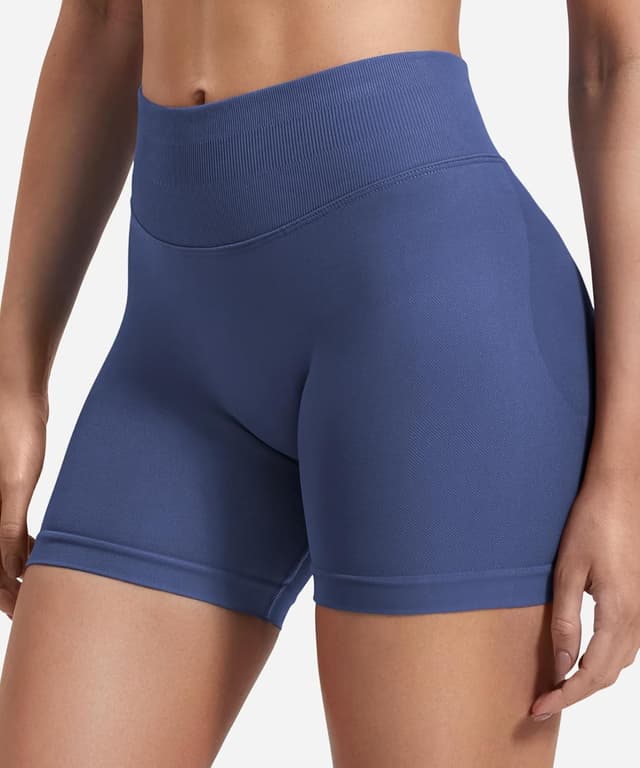 Detalle de ZAAYO Damen Sport-Shorts „Hidden Scrunch“ mit Tummy Control und 4,5“-Länge