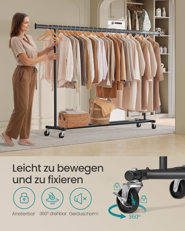 Thumbnail 3 de SONGMICS Kleiderständer HSR175B01 mit Rollen