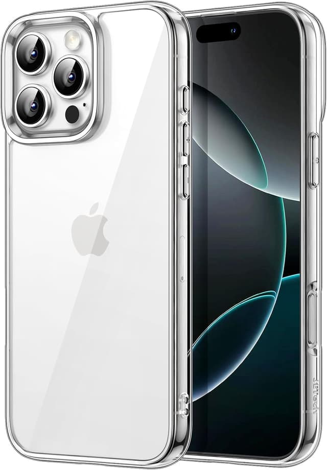 Detalle de Cover JETech per iPhone 16 Pro Max 6,9" trasparente anti-ingiallimento e antiurto