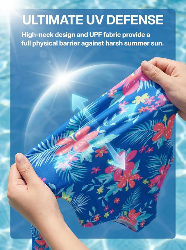 Detalle de Long sleeve sun rashguard swimsuit