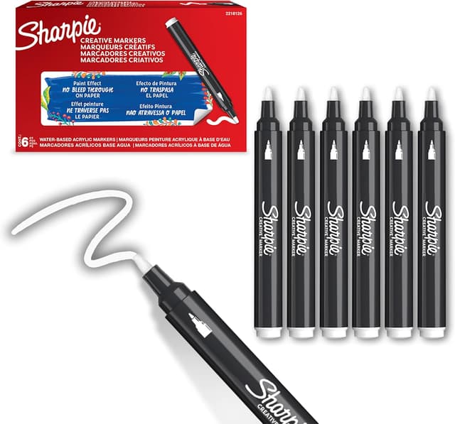 Detalle de Sharpie Creative Marker 6 pezzi Bianco