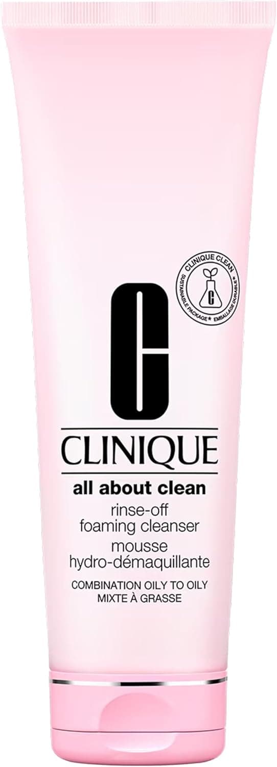 Detalle de Clinique All About Clean Rinse-Off Foaming Facial Cleanser con acido ialuronico e glicerina, 150 ml
