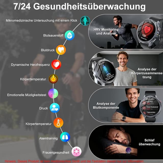 Detalle de YUPENG AI Smartwatch Herren