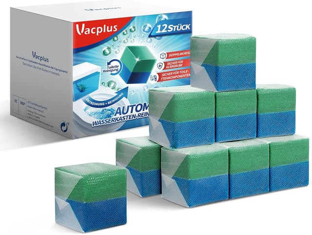 Detalle de Vacplus WC Reiniger Duo-Aktiv Reinigungswürfel 12 Stück 🚽