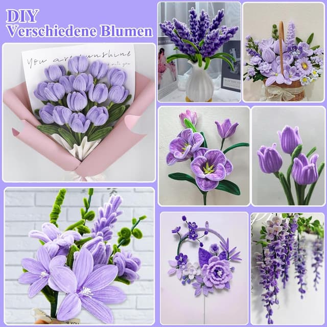 Thumbnail 5 de Blumenstrauß Pfeifenreiniger Set 400-teilig