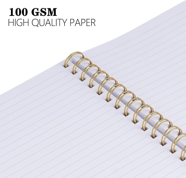 Detalle 2 de HIJYOO A5 Journal Notebook (Dark Green) with PVC Waterproof Cover, 200 Pages of 100gsm Lined Paper