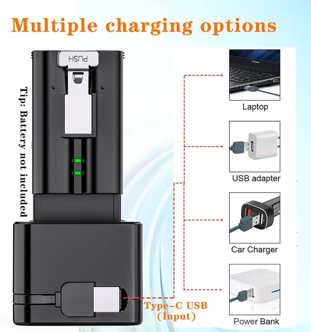 Detalle de LIFEMOI Dual Ring charger with LED 2-bay
