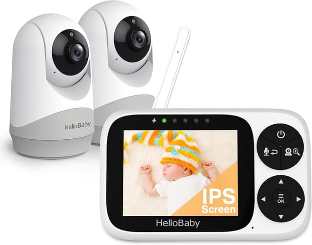 Detalle de HelloBaby Babyphone mit 2 Kameras 3,2" Bildschirm