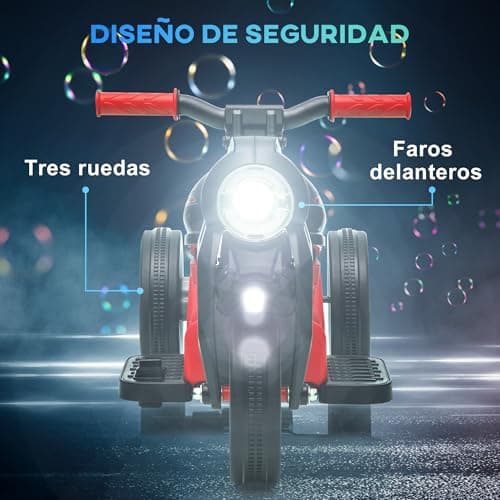 Detalle 2 de AIYAPLAY Moto Eléctrica para Niños 6V con Burbujas