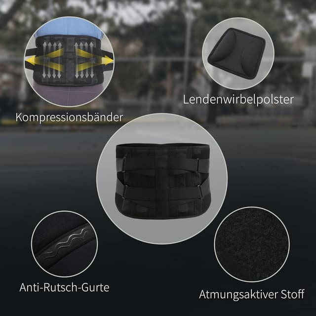 Thumbnail 6 de BraceUP Rückenstütze mit Lumbalkissen – Rückenstüzgürtel zur Entlastung der Lenden (XXL 110–135 cm)