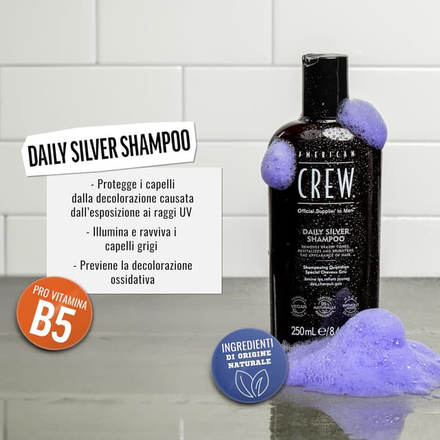 Thumbnail 3 de American Crew Daily Silver Shampoo per capelli grigi