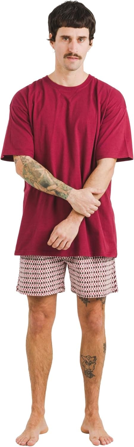 Detalle de TRAMAS+ Pyjama d’été pour homme en 100% coton (t-shirt manches courtes + short)