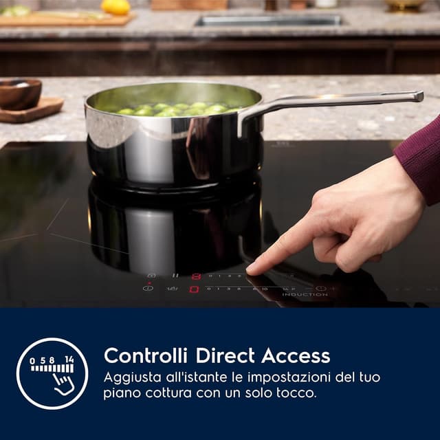 Detalle de Electrolux Serie 300 LIL61443BW Piano cottura a induzione 4 fuochi da incasso da 60 cm bianco