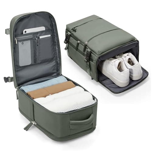 Detalle de BJLFS mochila de cabina 40x30x20 para Ryanair (40×30×20) con compartimento acolchado para portátil y tejido impermeable