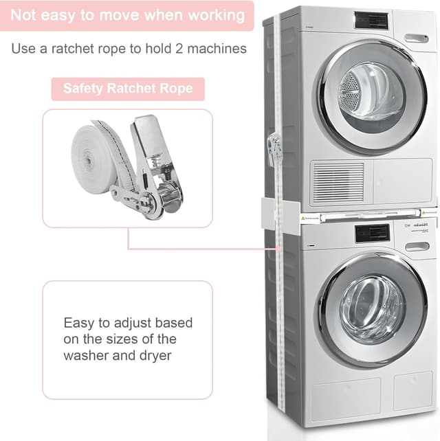 Thumbnail 3 de NIUXX Kit di accatastamento per lavatrice 53–68 cm