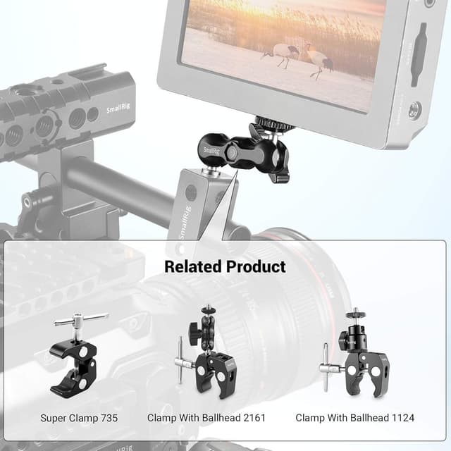 Detalle de SmallRig 2157 Universalmagischer Arm mit kleinem Kugelkopf (Small Ballhead)