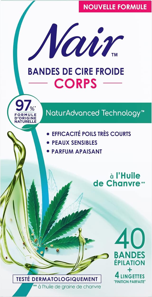 Detalle 2 de NAIR Bandes de Cire Froide Corps 40 bandes