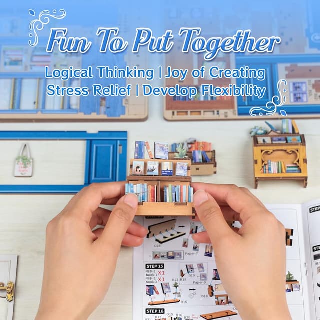 Thumbnail 5 de CUTEBEE DIY Book Nook mit LED, Set ab 14