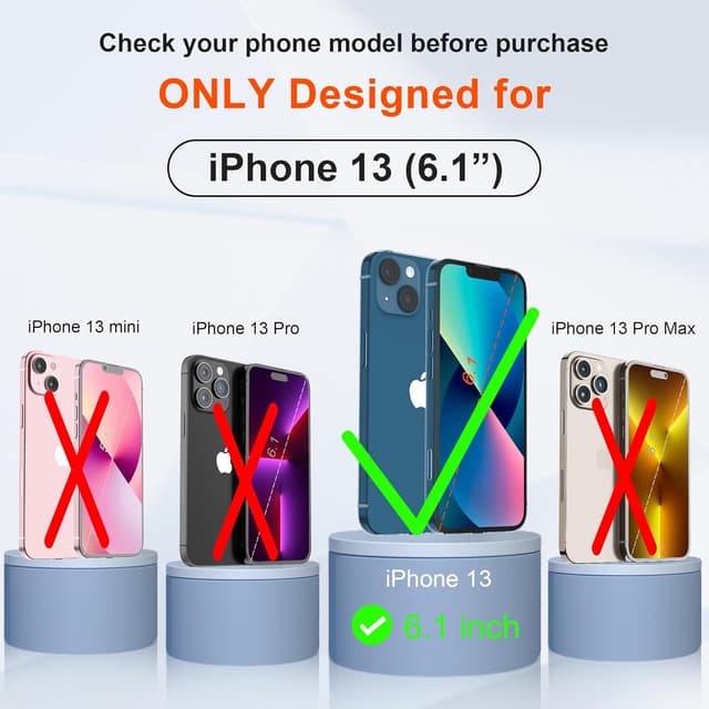 Detalle 2 de ORETECH iPhone 13 Funda 4-in-1 🛡️ Azul