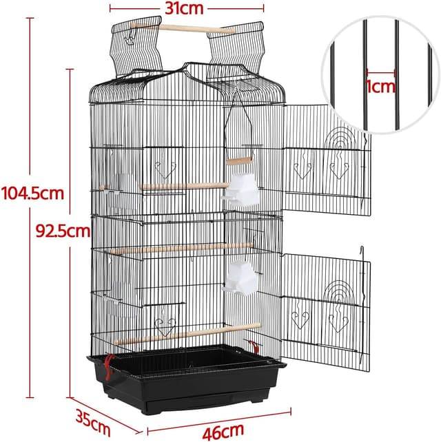 Thumbnail 2 de Yaheetech 104cm Metal Parrot Cage