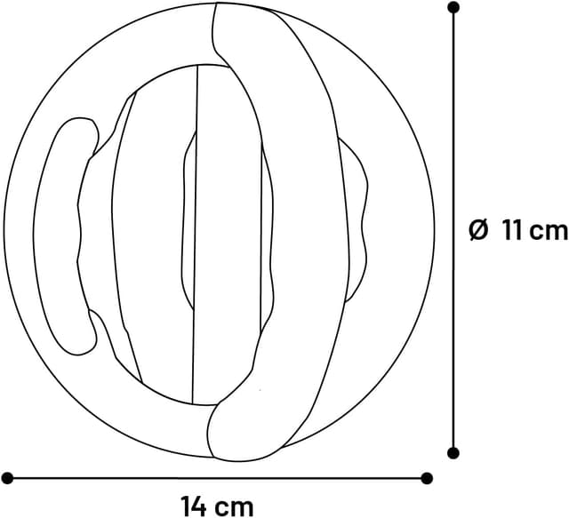 Thumbnail 2 de Flamingo Cross Ball braun Hundespielzeug 14×11 cm