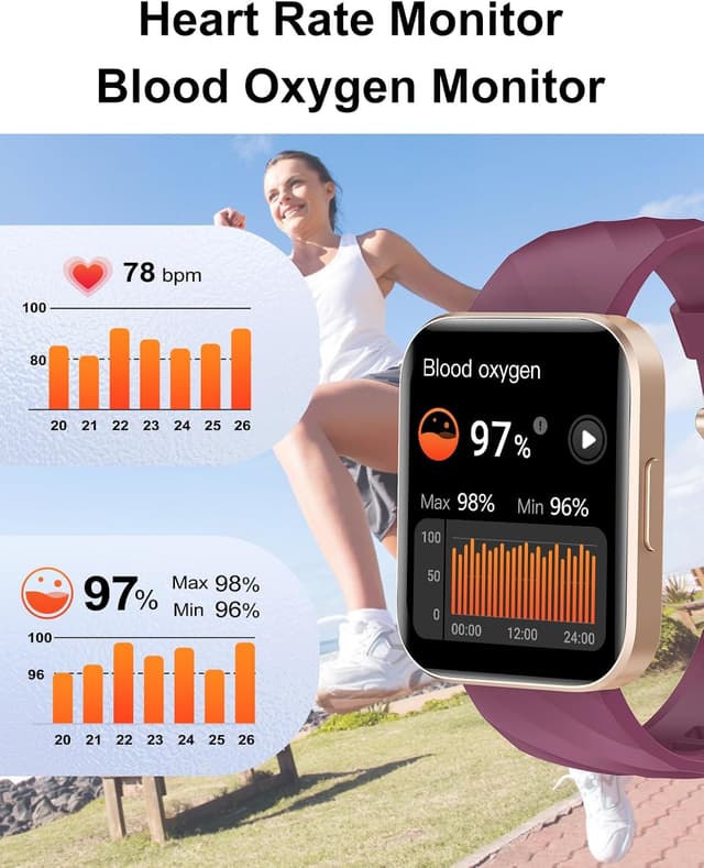 Thumbnail 4 de Dakofied Smartwatch donna con chiamate Bluetooth e cardiofrequenzimetro