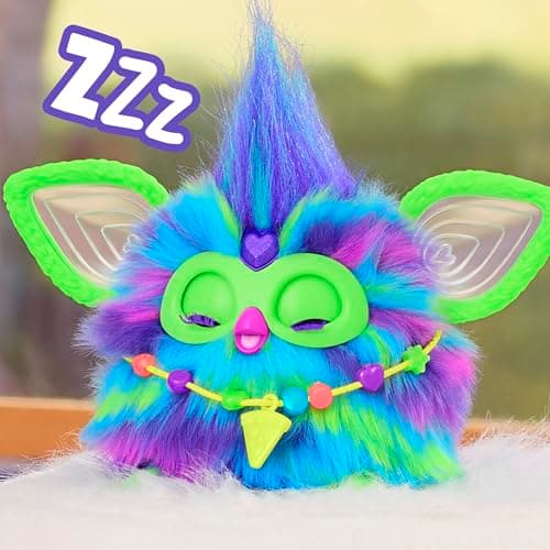 Detalle de Furby Galaxy de Furby (peluche interactivo que brilla en la oscuridad) – versión en español