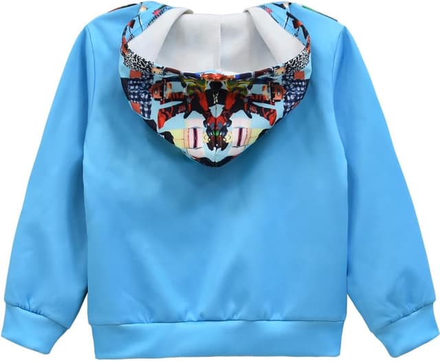 Detalle de Temolie Kids hoodie game zip jacket for ages 4-12