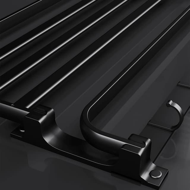 Thumbnail 5 de Porte-Serviettes sans perçage Noir 58 cm 5 crochets