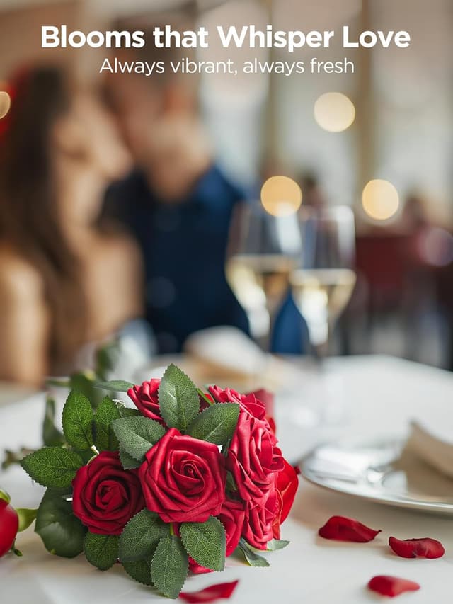 Thumbnail 1 de InnoGear 50-Piece Dark Red Foam Roses for Décor