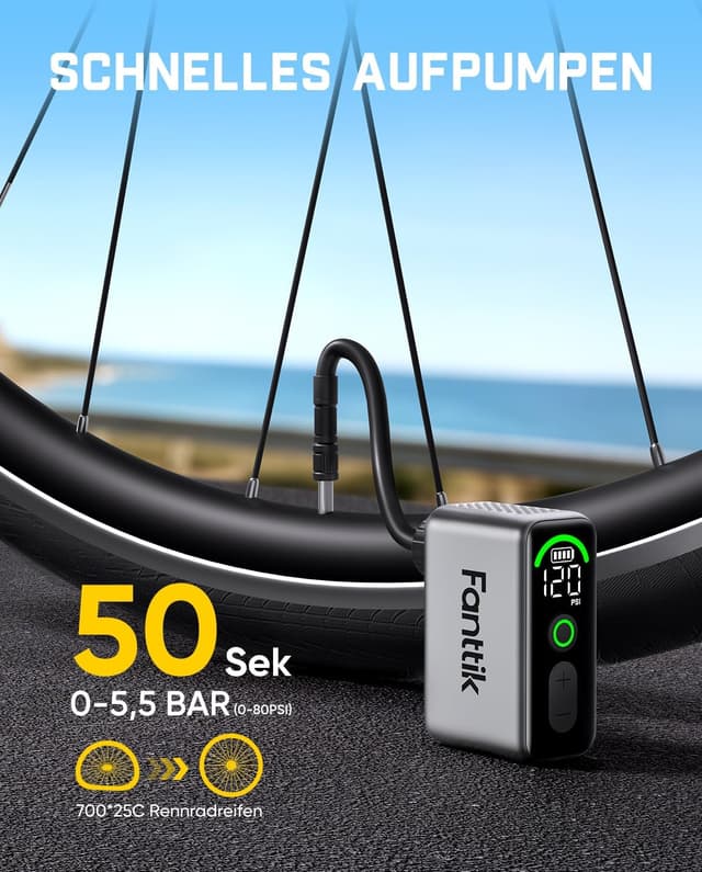 Thumbnail 2 de Fanttik X10 Ace Tiny Fahrradpumpe 120 PSI